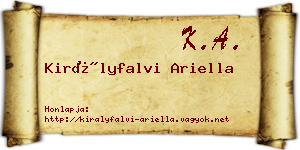 Királyfalvi Ariella névjegykártya